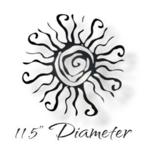 Premium Metal Wall Art - Abstract Sun NEW!
